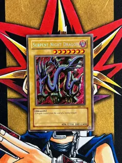 MRL-102 Serprent Night Dragon Secret Rare Original 2002 Print NM Yugioh Card - Image 1