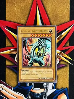LOB-001 Blue-Eyes White Dragon Ultra Rare Original 2002 NA Print NM Yugioh Card - Image 1