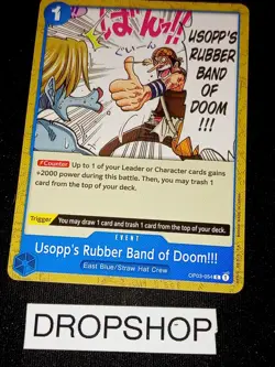 CARTE ONE PIECE ANGLAISE OP03-054 USOPP'S RUBBER BAND... MINT OP03 ENGLISH CARD - Image 1