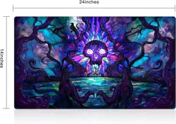MTG Playmat, TCG Card Game mat, Stitched Edge, Non-Slip Rubber Bottom - 24 x 14 - Image 2