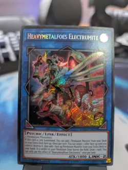 YuGiOh! Heavymetalfoes Electrumite EXFO-EN098 Secret Rare 1st Ed - Image 1