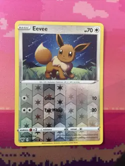 Pokemon Card Eevee Vivid Voltage Reverse Holo 130/185 Near Mint - Image 1