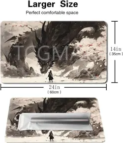 MTG Playmat Size 24x14in Free Storage Bags Non-Slip Backing, Ideal for Card Game - Image 2