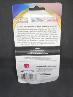 Pokemon Sword and Shield Booster Pack Glossifleur Card & Coin Brand New Sealed - Image 2