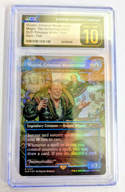 MTG PRINCESS BRIDE RARE FOIL Vizzini, Criminal Mastermind CGC PRISTINE GRADE 10 - Image 1