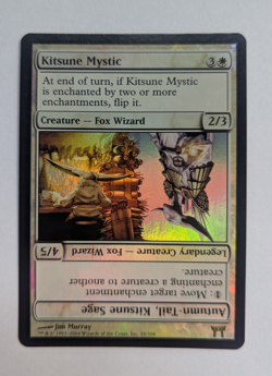 Magic Mtg FOIL Champions of Kamigawa Kitsune Mystic near mint - Image 1