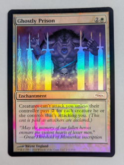 Magic Mtg FOIL Friday Night Magic Promo Ghostly Prison near mint - Image 1