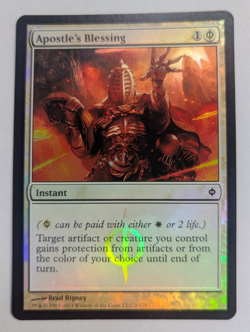Magic Mtg FOIL New Phyrexia Apostle's Blessing near mint - Image 1