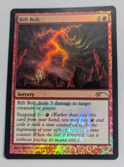 Magic Mtg FOIL Friday Night Magic Promos Rift Bolt near mint - Image 1