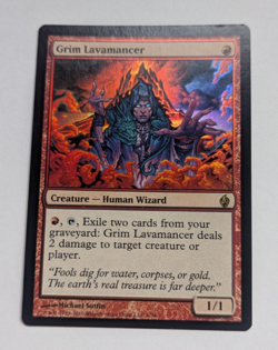Magic Mtg FOIL PDS Fire & Lightning Grim Lavamancer near mint - Image 1
