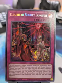 YuGiOh! Eldlixir Of Scarlet Sanguine SESL-EN031 Secret Rare 1st Ed - Image 1