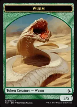 1x Wurm Token NM-Mint, English Amonkhet MTG Magic - Image 1