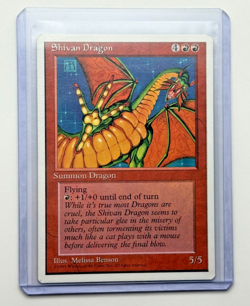 SHIVAN DRAGON Magic the Gathering MTG Summon 1997 Trading Card TCG - Image 1