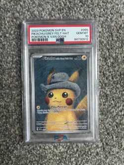 Pikachu With Grey Felt Hat SVP 085 Pokemon Van Gogh Promo Card PSA 10 GEM MINT⚡ - Image 1