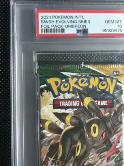 Pokemon Evolving Skies Umbreon Art Authentic Sealed Booster Pack PSA 10 - Image 2