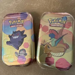 Pokemon Gengar And Pokemon Dragonite Mini Tin. Lot Of 2 Tins New Factory Sealed - Image 1
