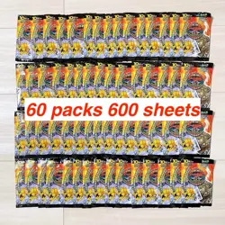 60 Packs Pokemon Amada Hyper Sticker WAZA Vintage Unused Bandai Japanese - Image 1