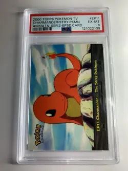 2000 Topps Pokemon #EP11 Charmander the Stray Pokemon PSA 6 EX-MT - Image 1