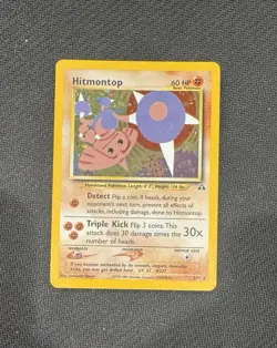 Pokemon TCG Hitmontop #3/75 Neo Discovery Holo LP Condition - Image 1