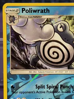 Poliwrath 32/149 Sun & Moon Base Set Pokemon English - Near Mint Reverse Holo - Image 2