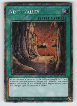 Necrovalley Yugioh RA04-EN122 Platinum Secret Rare PSR NM - Image 1