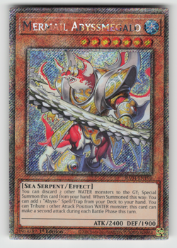 Mermail Abyssmegalo Yugioh RA04-EN191 Platinum Secret Rare PSR NM - Image 1