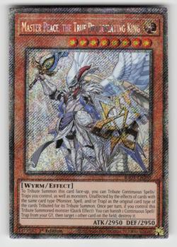 Master Peace, the True Dracoslaying King Yugioh RA04-EN216 Platinum Secret Rare - Image 1
