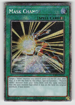 Mask Change Yugioh RA04-EN142 Platinum Secret Rare PSR NM - Image 1