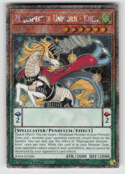 Majespecter Unicorn - Kirin Yugioh RA04-EN260 Platinum Secret Rare PSR NM - Image 1