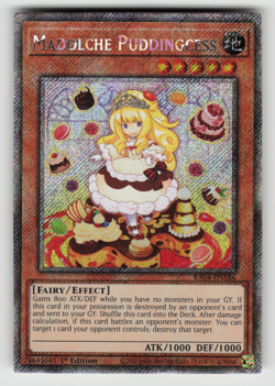 Madolche Puddingcess Yugioh RA04-EN186 Platinum Secret Rare PSR NM - Image 1