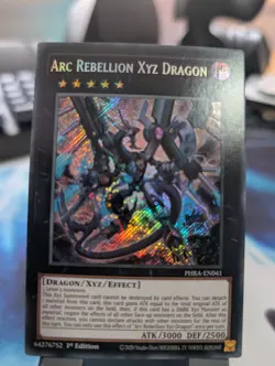 YuGiOh! Arc Rebellion XYZ Dragon PHRA-EN041 Secret Rare 1st Ed - Image 1