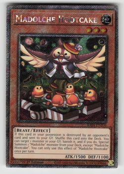 Madolche Hootcake Yugioh RA04-EN206 Platinum Secret Rare PSR NM - Image 1
