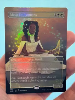 1X FOIL Mesa Enchantress BORDERLESS NM MTG Magic Secret Lair Jen Bartel EDH - Image 1