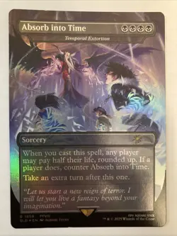 Temporal Extortion #1859 FOIL Absorb into Time NM MTG Final Fantasy Secret Lair - Image 1