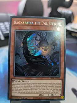 YuGiOh! Ragnaraika The Evil Seed LEDE-EN013 Secret Rare 1st Ed - Image 1