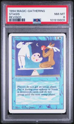 Stasis MTG Magic the Gathering 1994 Revised Edition PSA 8 NM-MT - Image 1