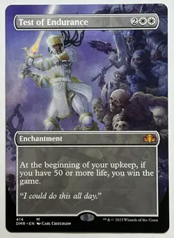 Test of Endurance (Borderless Full Art) NM-MT English MTG Dominaria Remastered - Image 1