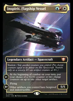 Inspirit, Flagship Vessel (Borderless) Edge of Eternities MTG - NM+ - Image 1