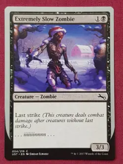 Magic The Gathering UNSTABLE EXTREMELY SLOW ZOMBIE C black card MTG - Image 1