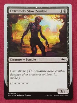 Magic The Gathering UNSTABLE EXTREMELY SLOW ZOMBIE A black card MTG - Image 1