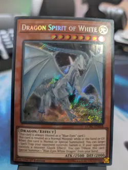 YuGiOh! Dragon Spirit of White LCKC-EN018 Secret Rare 1st Ed - Image 1