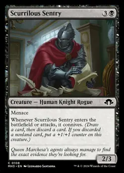 1x Scurrilous Sentry - Foil MTG Modern Horizons 3 NM Magic Foil - Image 1