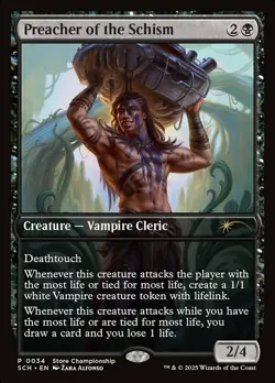 1x Preacher of the Schism (34) - FOIL PROMO Store Championship MTG Unique & Misc - Image 1