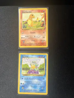 Pokemon 1999 Squirtle Charmander Base Set - Image 1