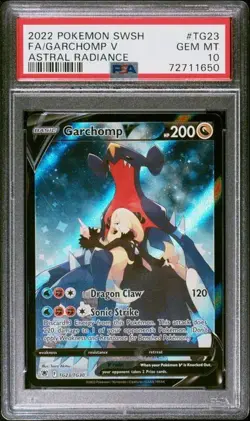 Garchomp V PSA 10 English Pokemon Card TG23 Astral Radiance 2022 Cynthia Alt Art - Image 1