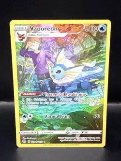 Pokemon TCG Vaporeon TG02/TG30 Swsh09: Brilliant Stars Trainer Gallery Holo - Image 1