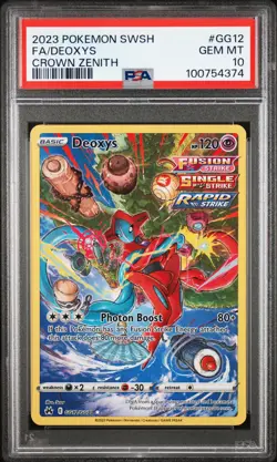 2023 POKEMON SWORD & SHIELD CROWN ZENITH #GG12 FULL ART/DEOXYS PSA 10 - Image 1
