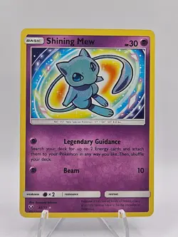 2017 POKEMON SUN & MOON SHINING LEGENDS SHINING MEW #40/73 HOLO NM - Image 1