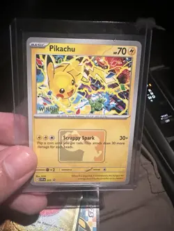 Pikachu “Winner” Promo 2025 World Championships SVP EN 225 Pokemon Worlds NEW - Image 3