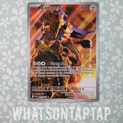Pokemon Card Zamazenta 201/182 Secret Rare Scarlet Violet Destined Rivals LP - Image 1